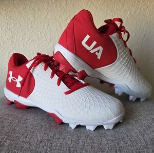 Under Armour Glyde 2.0 RM Red and White Softball Cleats